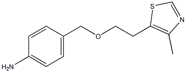 4-{[2-(4-methyl-1,3-thiazol-5-yl)ethoxy]methyl}aniline Struktur