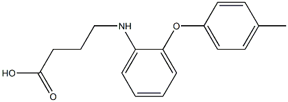 4-{[2-(4-methylphenoxy)phenyl]amino}butanoic acid Struktur