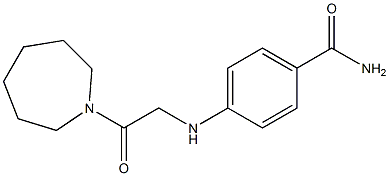 4-{[2-(azepan-1-yl)-2-oxoethyl]amino}benzamide Struktur