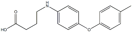 4-{[4-(4-methylphenoxy)phenyl]amino}butanoic acid Struktur