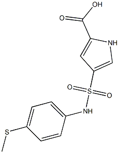 4-{[4-(methylsulfanyl)phenyl]sulfamoyl}-1H-pyrrole-2-carboxylic acid Struktur