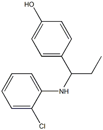 4-{1-[(2-chlorophenyl)amino]propyl}phenol Struktur