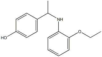 4-{1-[(2-ethoxyphenyl)amino]ethyl}phenol Struktur