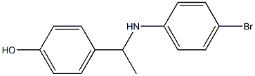 4-{1-[(4-bromophenyl)amino]ethyl}phenol Struktur