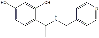 4-{1-[(pyridin-4-ylmethyl)amino]ethyl}benzene-1,3-diol Struktur