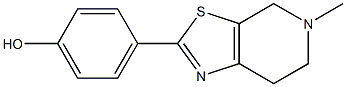 4-{5-methyl-4H,5H,6H,7H-pyrido[4,3-d][1,3]thiazol-2-yl}phenol Struktur