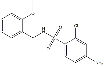 4-amino-2-chloro-N-[(2-methoxyphenyl)methyl]benzene-1-sulfonamide Struktur