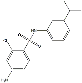 4-amino-2-chloro-N-[3-(propan-2-yl)phenyl]benzene-1-sulfonamide Struktur