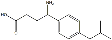 4-amino-4-[4-(2-methylpropyl)phenyl]butanoic acid Struktur