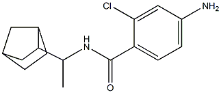 4-amino-N-(1-{bicyclo[2.2.1]heptan-2-yl}ethyl)-2-chlorobenzamide Struktur