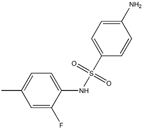 4-amino-N-(2-fluoro-4-methylphenyl)benzene-1-sulfonamide Struktur