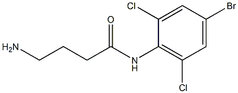 4-amino-N-(4-bromo-2,6-dichlorophenyl)butanamide Struktur