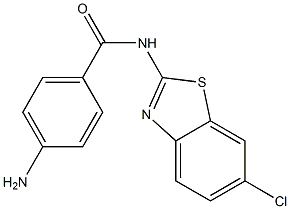 4-amino-N-(6-chloro-1,3-benzothiazol-2-yl)benzamide Struktur