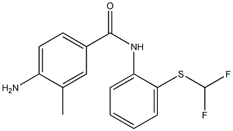 4-amino-N-{2-[(difluoromethyl)sulfanyl]phenyl}-3-methylbenzamide Struktur