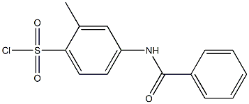 4-benzamido-2-methylbenzene-1-sulfonyl chloride Struktur