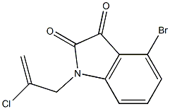 4-bromo-1-(2-chloroprop-2-en-1-yl)-2,3-dihydro-1H-indole-2,3-dione Struktur