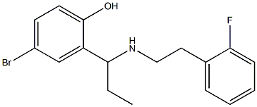 4-bromo-2-(1-{[2-(2-fluorophenyl)ethyl]amino}propyl)phenol Struktur