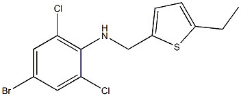 4-bromo-2,6-dichloro-N-[(5-ethylthiophen-2-yl)methyl]aniline Struktur