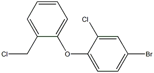 4-bromo-2-chloro-1-[2-(chloromethyl)phenoxy]benzene Struktur