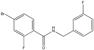 4-bromo-2-fluoro-N-[(3-fluorophenyl)methyl]benzamide Struktur