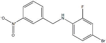 4-bromo-2-fluoro-N-[(3-nitrophenyl)methyl]aniline Struktur