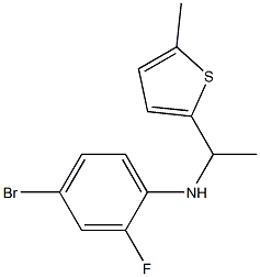 4-bromo-2-fluoro-N-[1-(5-methylthiophen-2-yl)ethyl]aniline Struktur