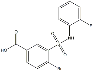 4-bromo-3-[(2-fluorophenyl)sulfamoyl]benzoic acid Struktur