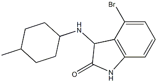 4-bromo-3-[(4-methylcyclohexyl)amino]-2,3-dihydro-1H-indol-2-one Struktur