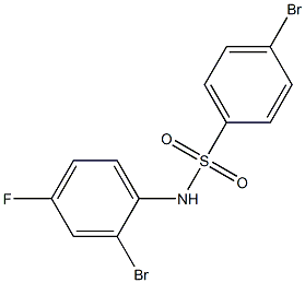 4-bromo-N-(2-bromo-4-fluorophenyl)benzene-1-sulfonamide Struktur