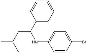 4-bromo-N-(3-methyl-1-phenylbutyl)aniline Struktur