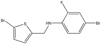 4-bromo-N-[(5-bromothiophen-2-yl)methyl]-2-fluoroaniline Struktur