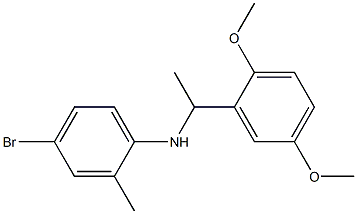 4-bromo-N-[1-(2,5-dimethoxyphenyl)ethyl]-2-methylaniline Struktur