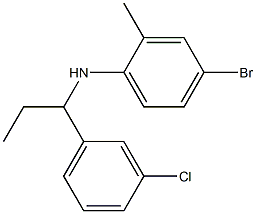 4-bromo-N-[1-(3-chlorophenyl)propyl]-2-methylaniline Struktur