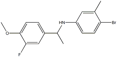 4-bromo-N-[1-(3-fluoro-4-methoxyphenyl)ethyl]-3-methylaniline Struktur