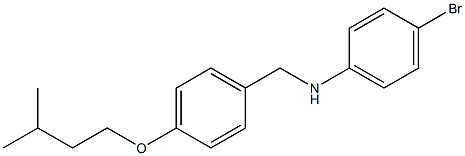 4-bromo-N-{[4-(3-methylbutoxy)phenyl]methyl}aniline Struktur