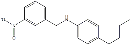 4-butyl-N-[(3-nitrophenyl)methyl]aniline Struktur