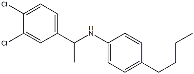 4-butyl-N-[1-(3,4-dichlorophenyl)ethyl]aniline Struktur