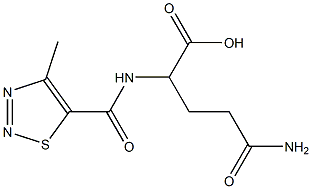 4-carbamoyl-2-[(4-methyl-1,2,3-thiadiazol-5-yl)formamido]butanoic acid Struktur