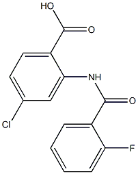 4-chloro-2-[(2-fluorobenzoyl)amino]benzoic acid Struktur