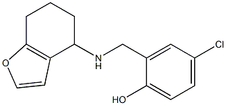 4-chloro-2-[(4,5,6,7-tetrahydro-1-benzofuran-4-ylamino)methyl]phenol Struktur