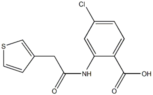 4-chloro-2-[2-(thiophen-3-yl)acetamido]benzoic acid Struktur