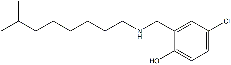 4-chloro-2-{[(7-methyloctyl)amino]methyl}phenol Struktur