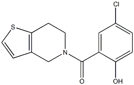 4-chloro-2-{4H,5H,6H,7H-thieno[3,2-c]pyridin-5-ylcarbonyl}phenol Struktur