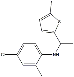 4-chloro-2-methyl-N-[1-(5-methylthiophen-2-yl)ethyl]aniline Struktur