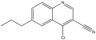 4-chloro-6-propylquinoline-3-carbonitrile Struktur