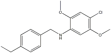 4-chloro-N-[(4-ethylphenyl)methyl]-2,5-dimethoxyaniline Struktur