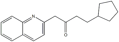 4-cyclopentyl-1-(quinolin-2-yl)butan-2-one Struktur