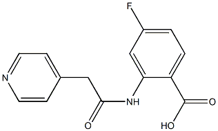 4-fluoro-2-[(pyridin-4-ylacetyl)amino]benzoic acid Struktur