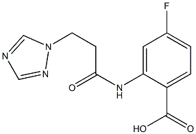 4-fluoro-2-[3-(1H-1,2,4-triazol-1-yl)propanamido]benzoic acid Struktur