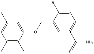 4-fluoro-3-(2,3,5-trimethylphenoxymethyl)benzene-1-carbothioamide Struktur